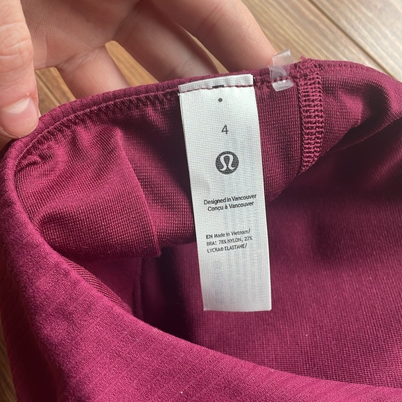 Lululemon Ribbed Nulu Asymmetrical Yoga Bra in colour “Deep Luxe”(NWT) - Picture 5 of 6